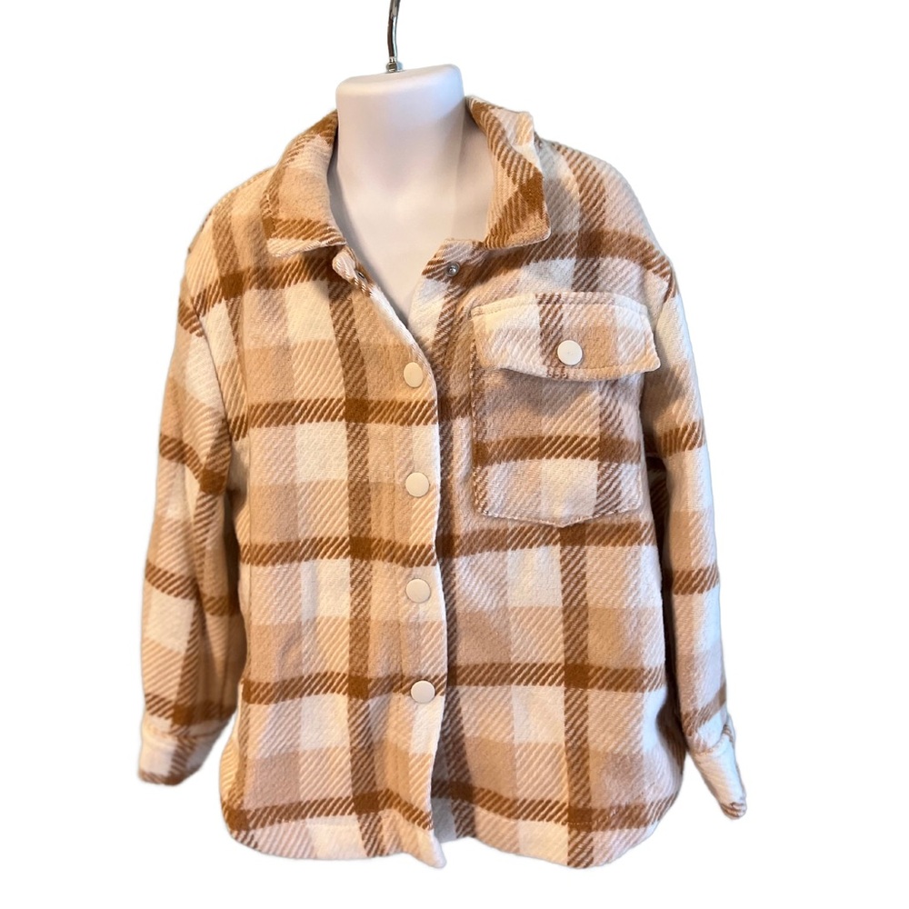 Cat And Jack  kids Jacket Size XS 4/5 White/Brown